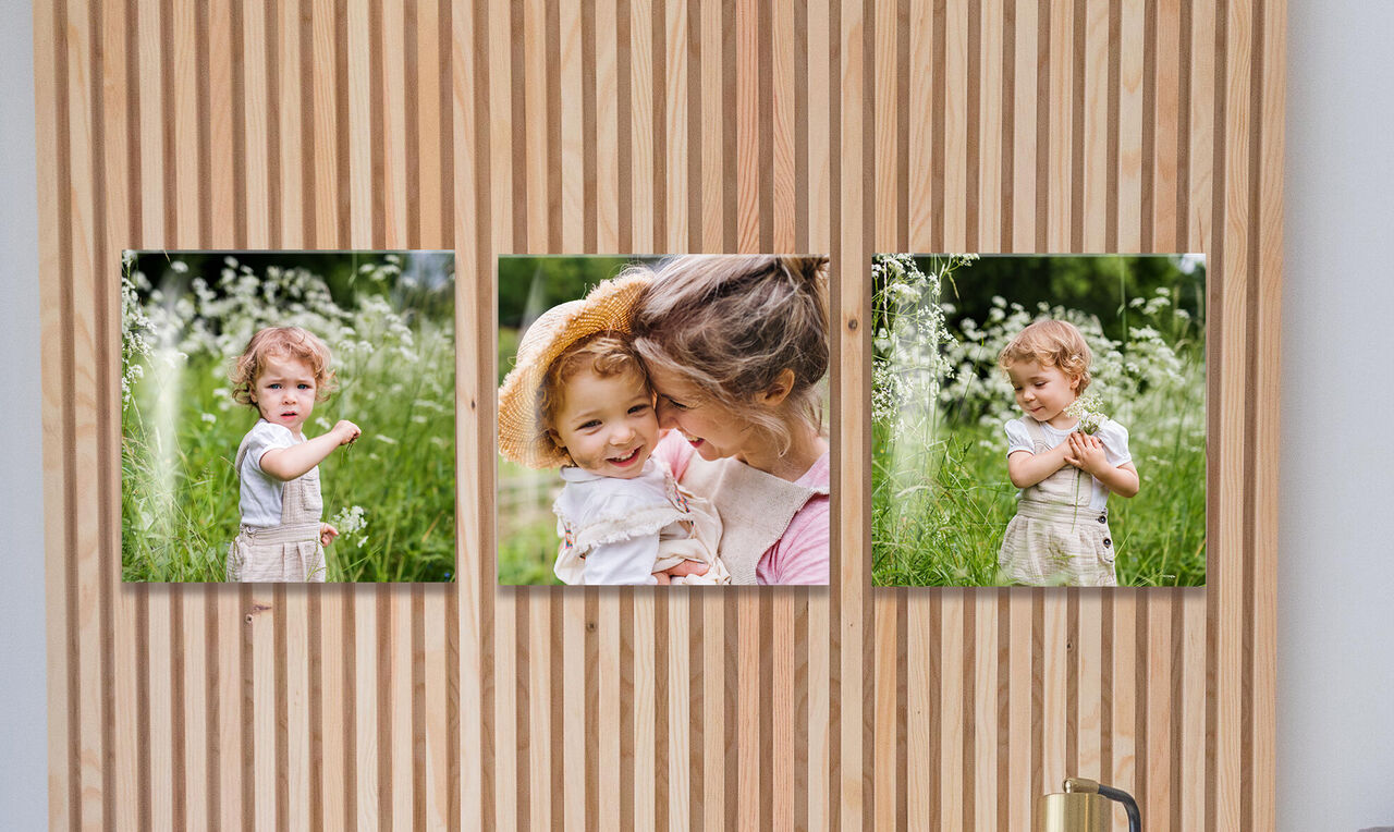 Moments de tendresse entre une mère et ses enfants en trois tableaux