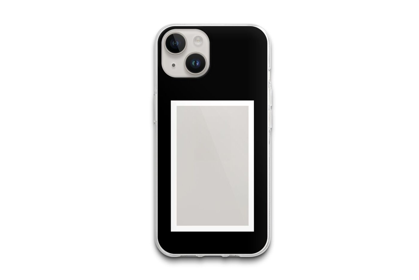 Coque de smartphone noire avec une fente pour photo vide pour souvenirs personnels
