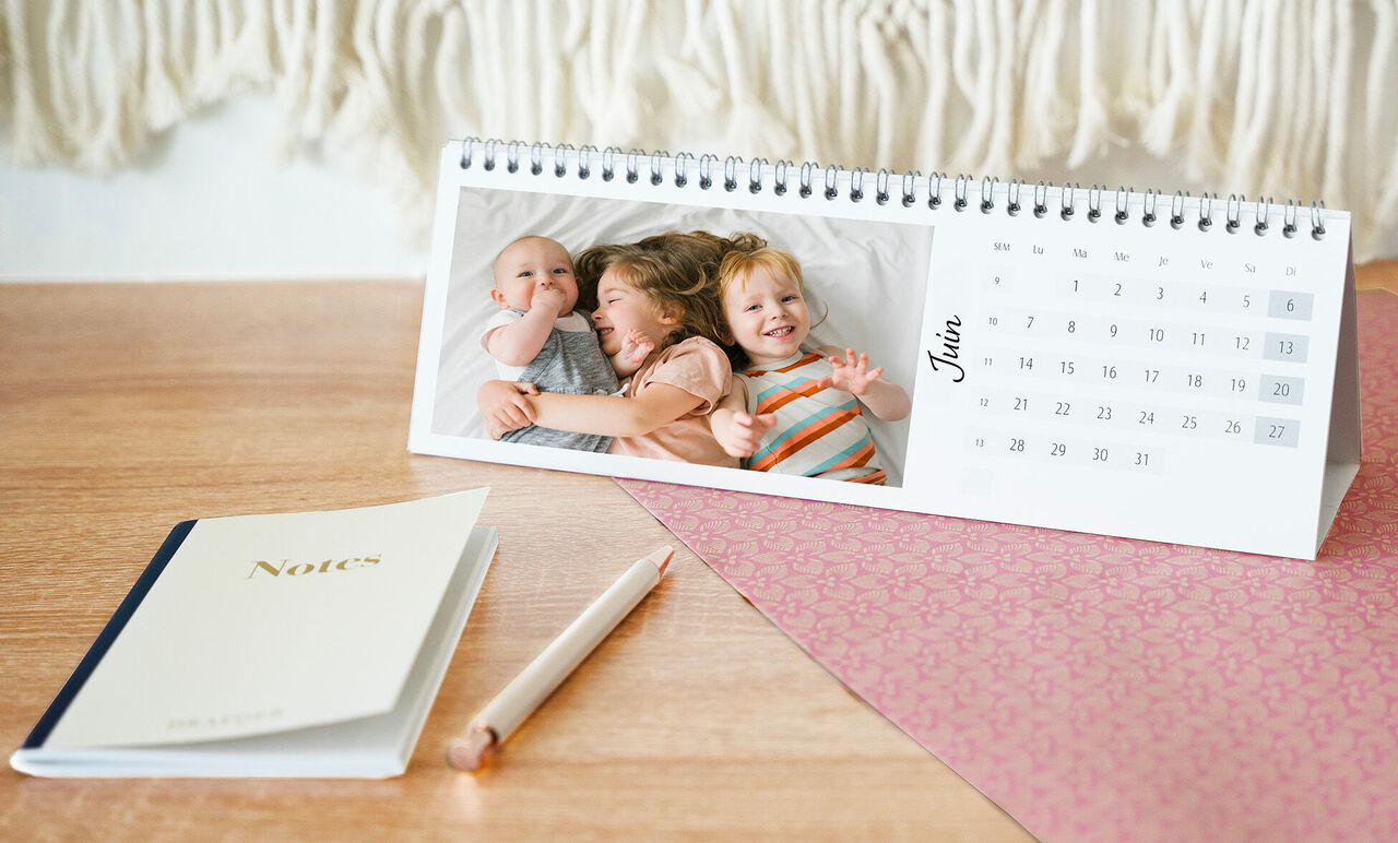 Calendrier de bureau chevalet