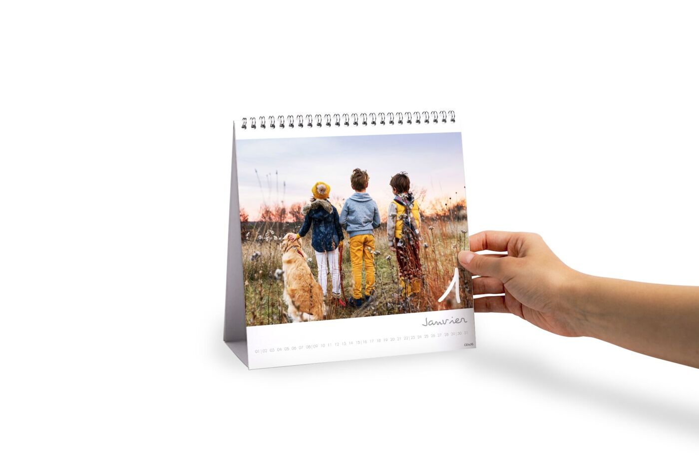 Calendrier de bureau 21x21 cm