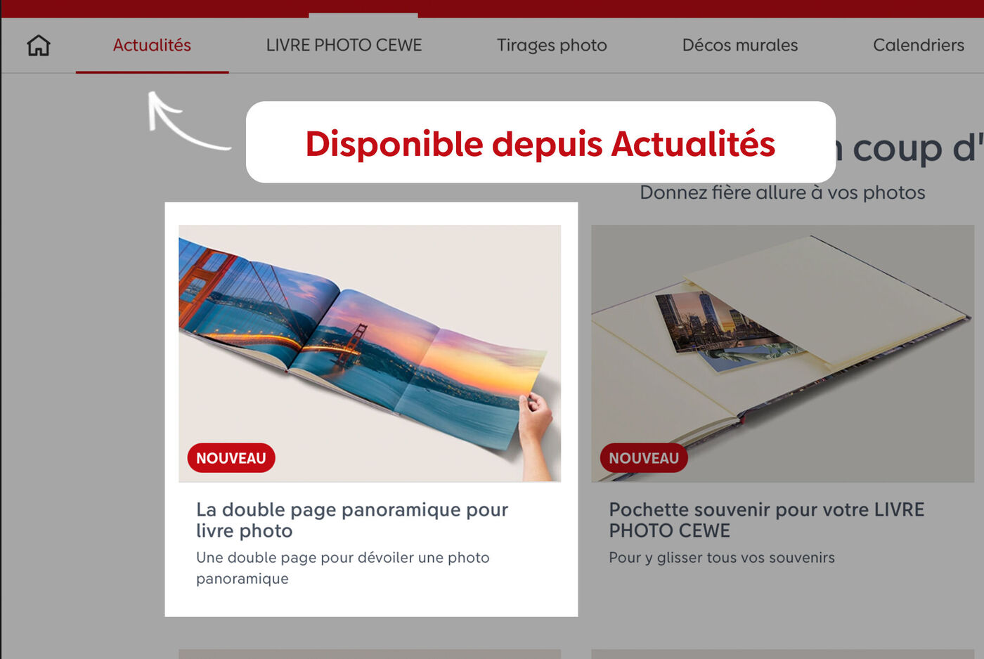 Deux livres photos ouverts avec des images colorées, le premier montre une vue urbaine au crépuscule
