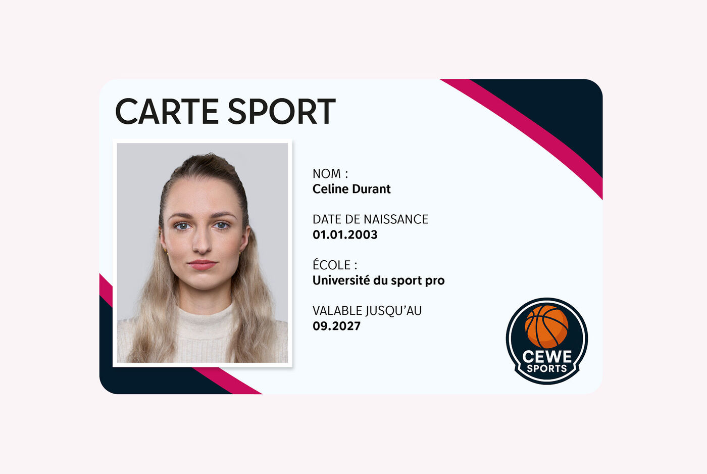 Visuel carte de sport