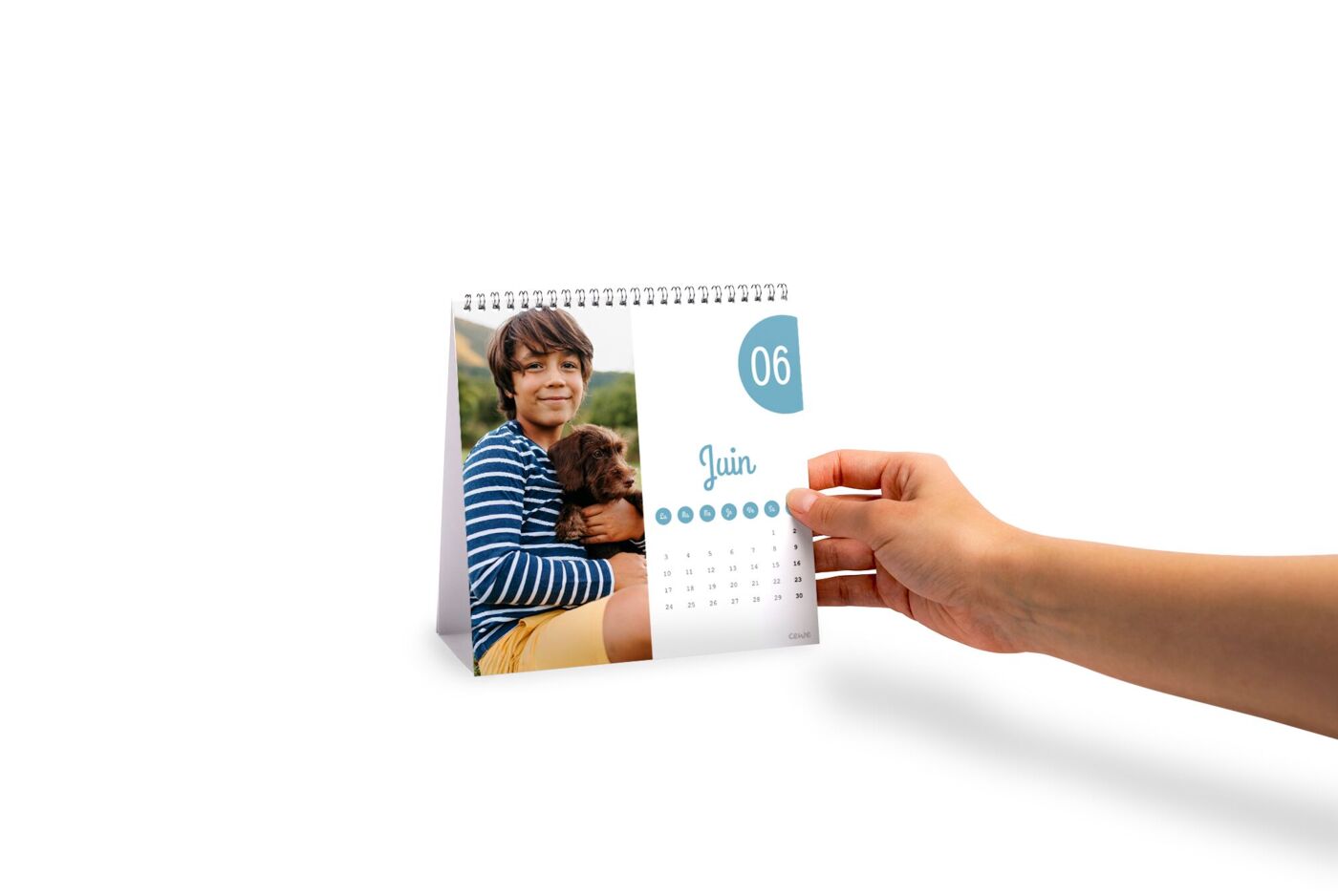 Calendrier de bureau 14x14 cm